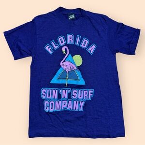 Vintage 1980s Florida Sun N Surf Company T Shirt Large Purple Vtg 80s